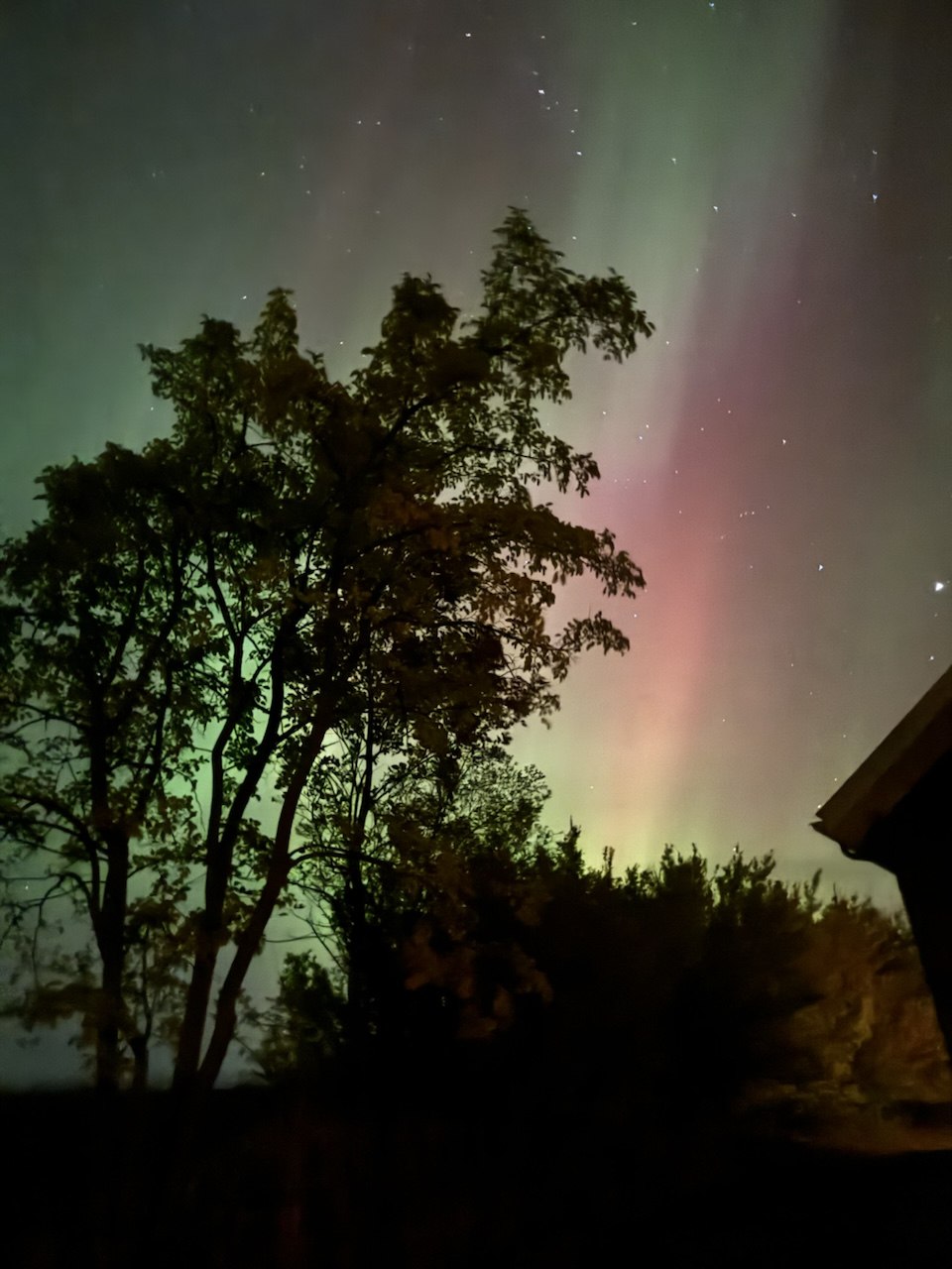 Northern lights over the farm